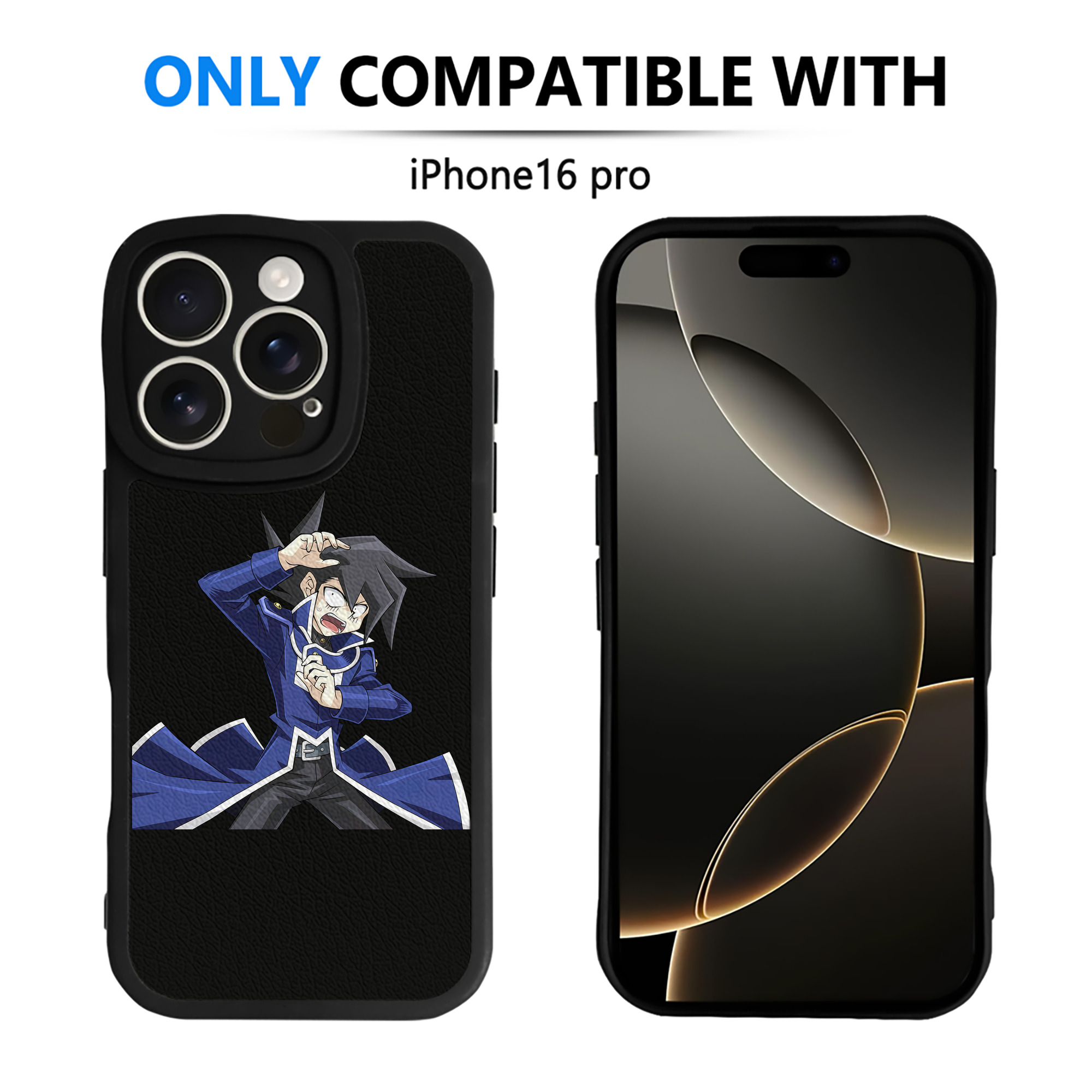 （画像用） 遊☆戯☆王 Yu-Gi-Oh! 【iPhone 16シリーズ対応】シリコンスマホケース（レザー調） 材質：シリコン